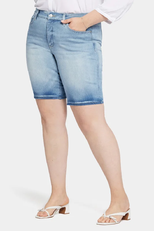 Briella 11 Inch Denim Shorts In Plus Size - New Wave