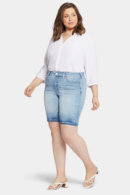 Briella 11 Inch Denim Shorts In Plus Size - New Wave