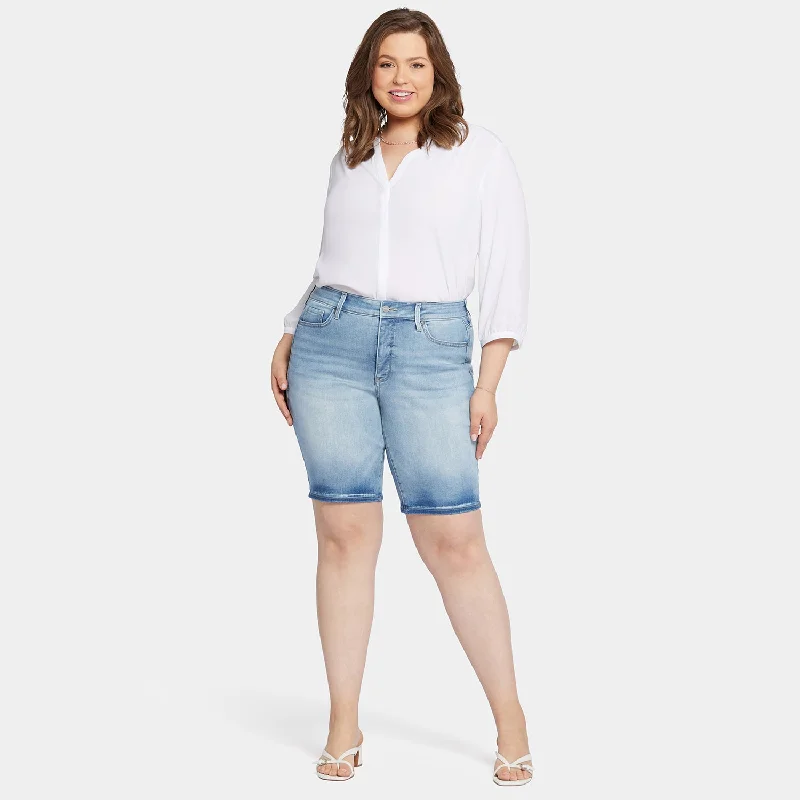 Briella 11 Inch Denim Shorts In Plus Size - New Wave