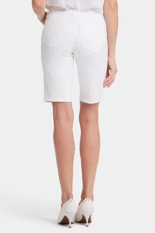 Briella 11 Inch Denim Shorts - Optic White