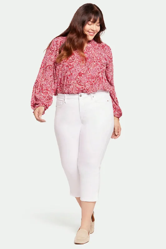 Chloe Capri Jeans In Plus Size - Optic White