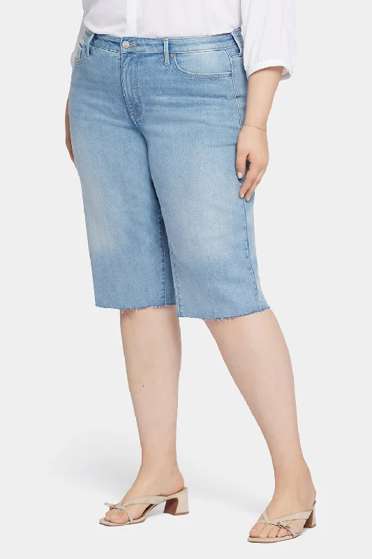 Kristie 80s Bermuda Denim Shorts In Plus Size - Afterglow