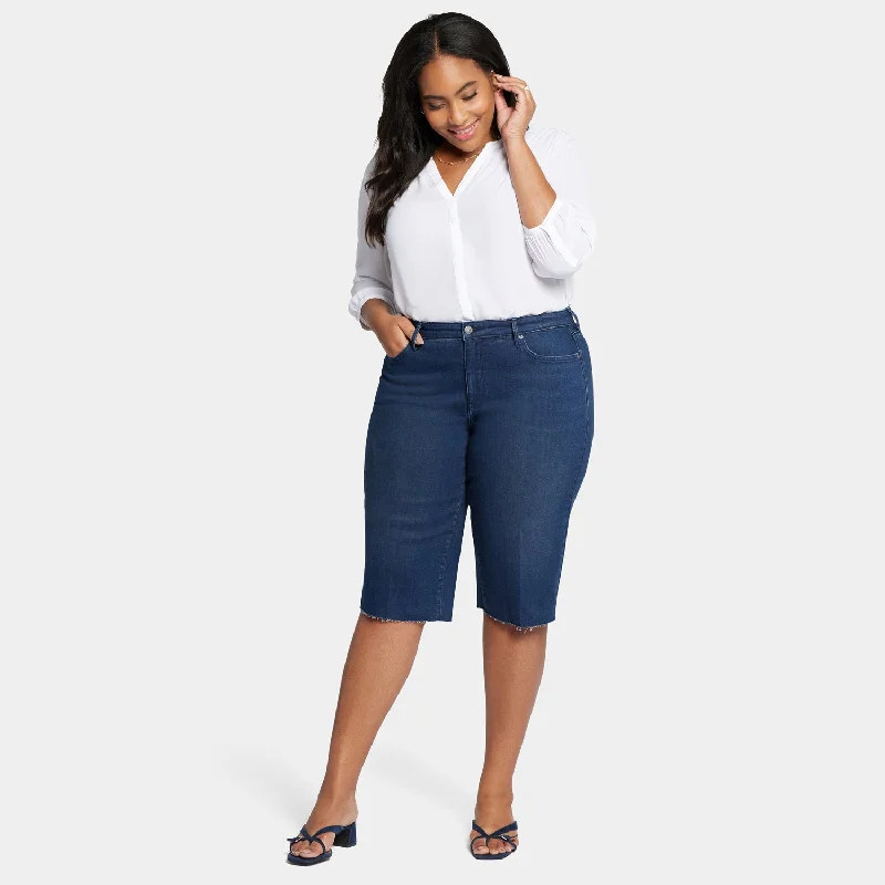 Kristie 80s Bermuda Denim Shorts In Plus Size - Inspire