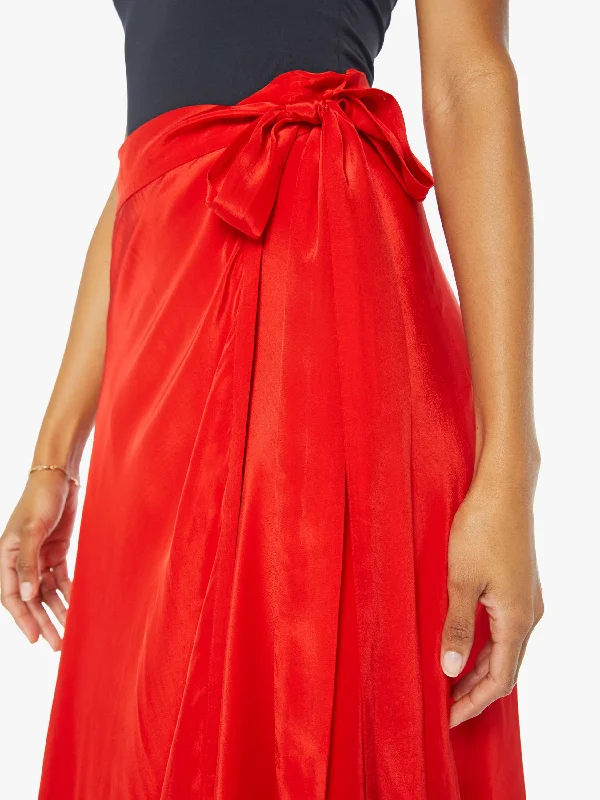 Maria Cher Luna Wrap Skirt - Red