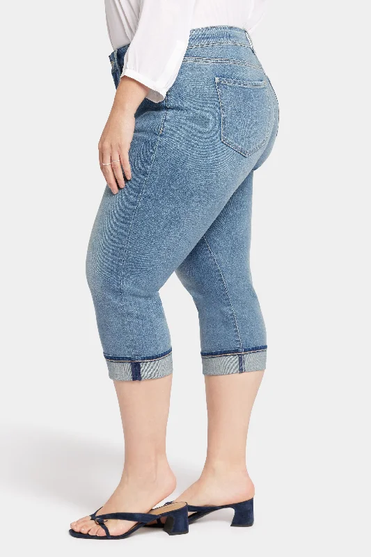 Marilyn Straight Crop Jeans In Plus Size - Upbeat