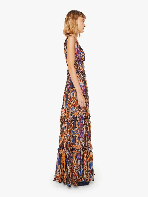 Maria Cher Natalie Long Dress - Tobacco Confetti