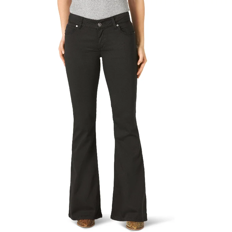 Wrangler Women's Retro Mae Flare Jean-Black