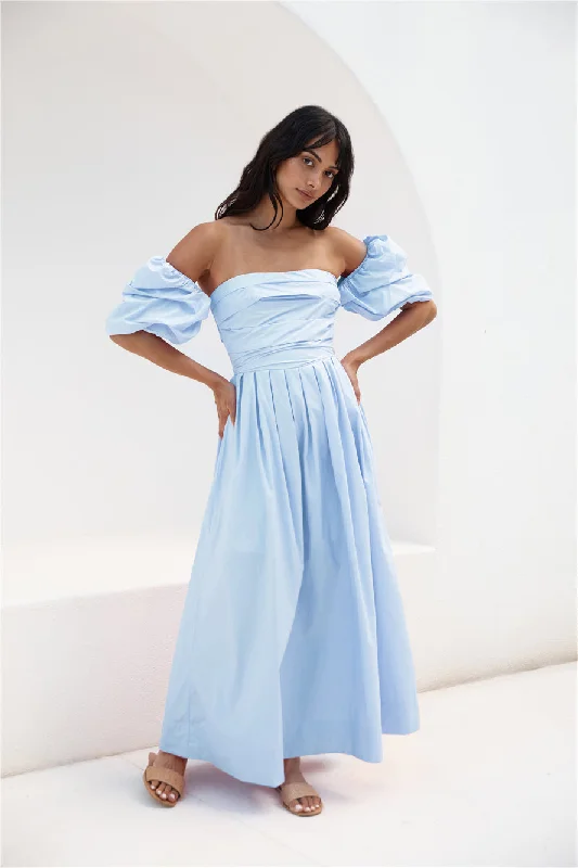 Birthday Picnic Maxi Dress Blue