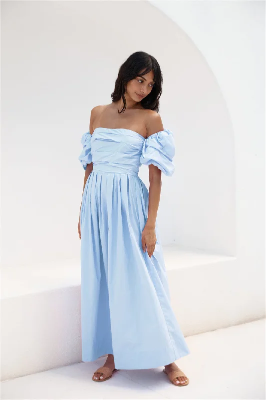 Birthday Picnic Maxi Dress Blue