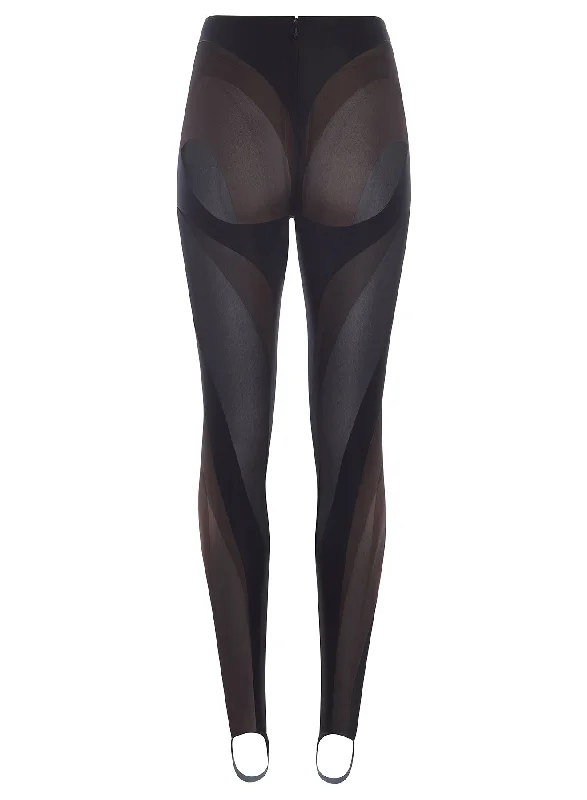 black multi-layer leggings