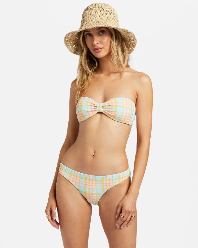 Check Please Bandeau Bikini Top - Multi