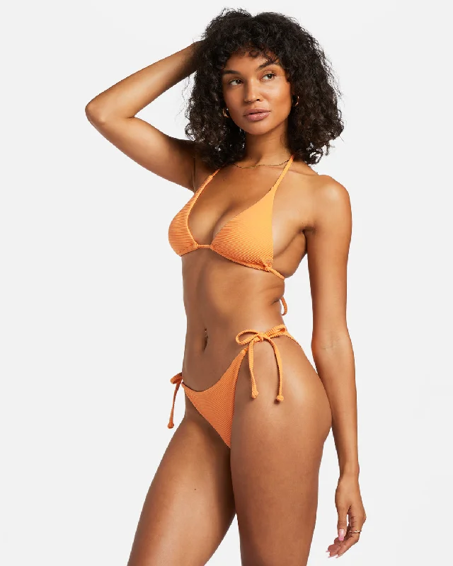 Tanlines Tie Side Tanga Bikini Bottoms - Orange Peel