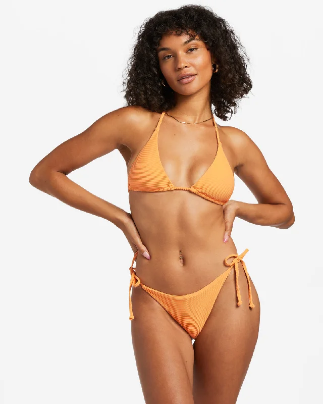 Tanlines Tie Side Tanga Bikini Bottoms - Orange Peel