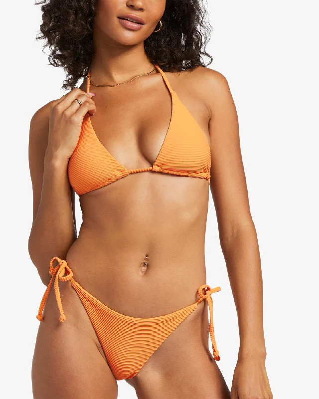 Tanlines Tie Side Tanga Bikini Bottoms - Orange Peel