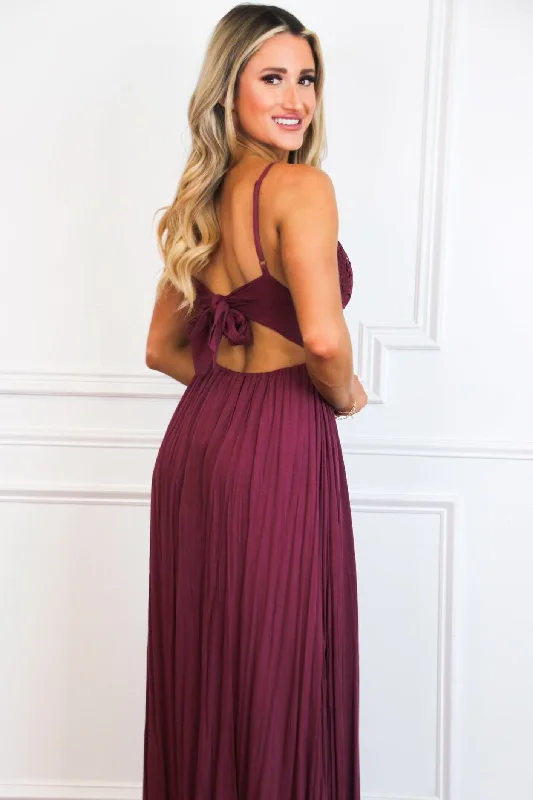 Free As a Bird Maxi Dress: Plum