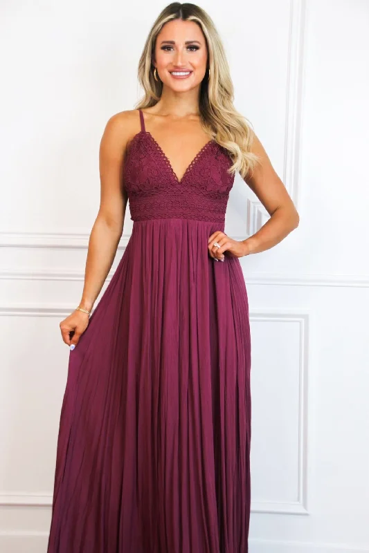 Free As a Bird Maxi Dress: Plum