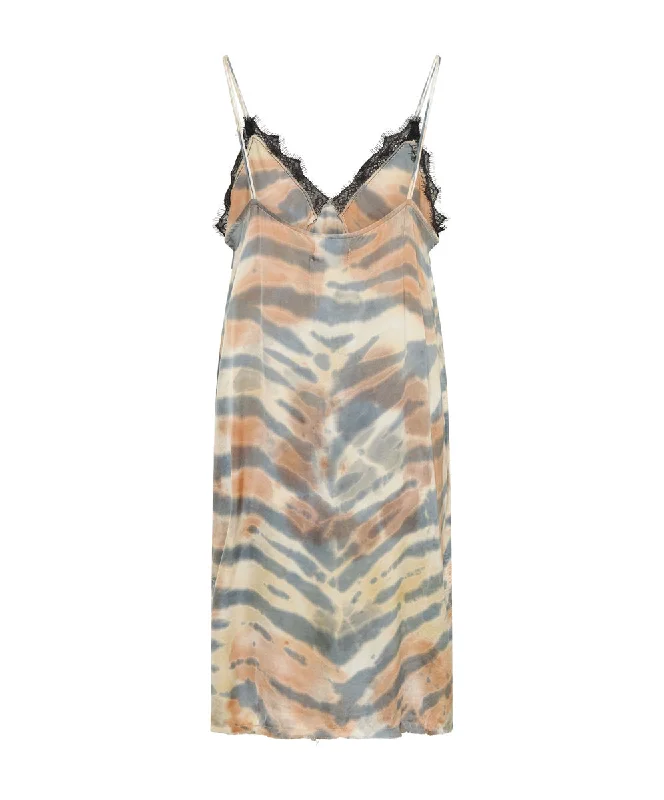 HAND PAINTED DATE NIGHT SATIN SLIP DRESS