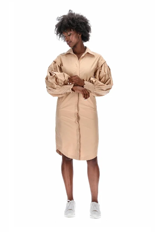 Kyrie Trench Dress Beige