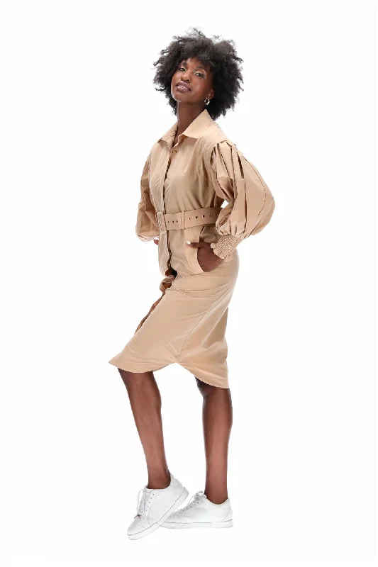 Kyrie Trench Dress Beige