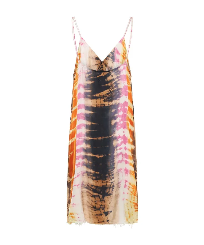 MAKE WAVES HAND DYED SATIN SLIP DRESS