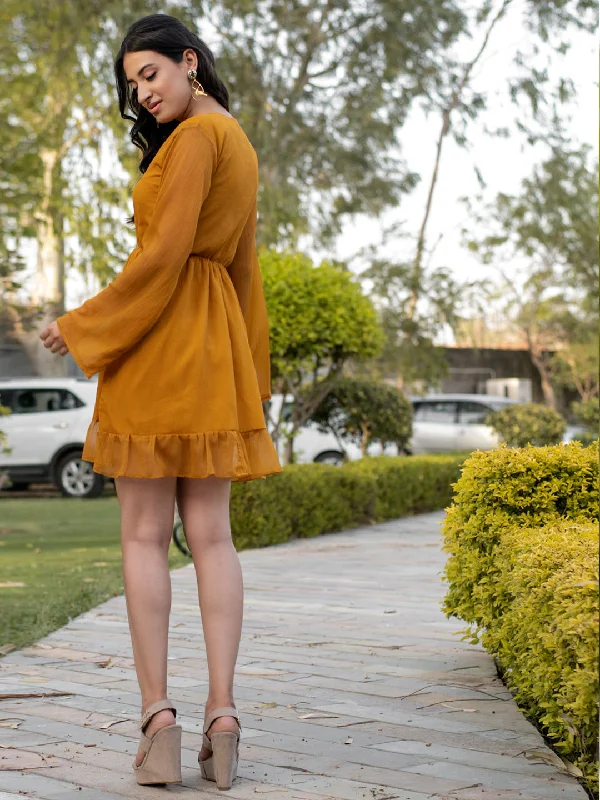 Mustard Chiffon Dress