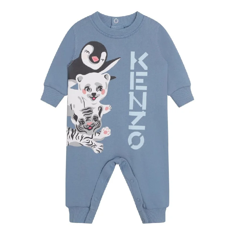 Blue Baby Animals Logo Babysuit