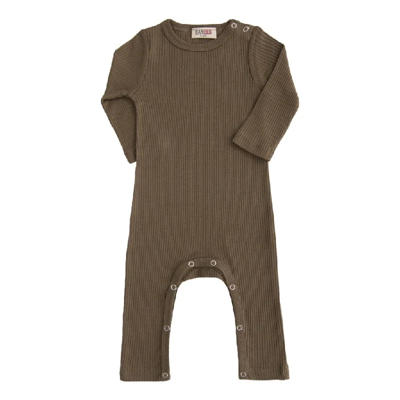 Green Olive LS Modal Romper