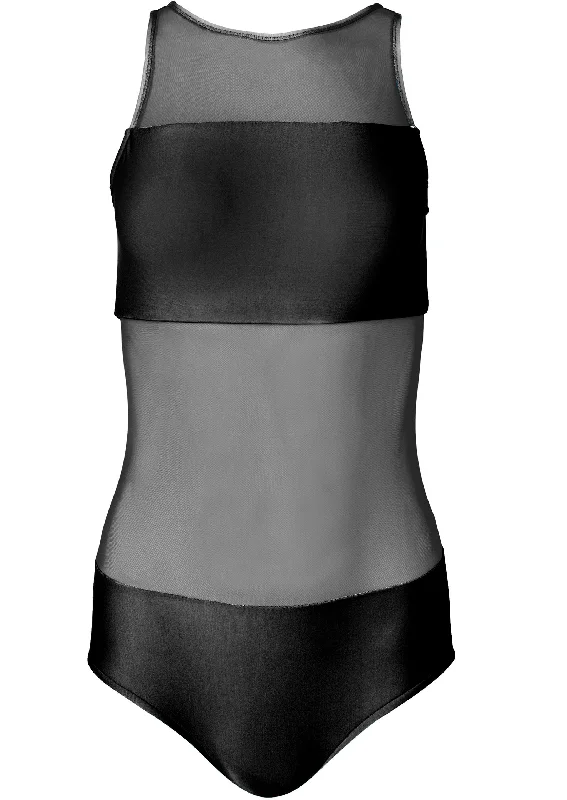 Mesh Tank One-Piece - Black Beauty