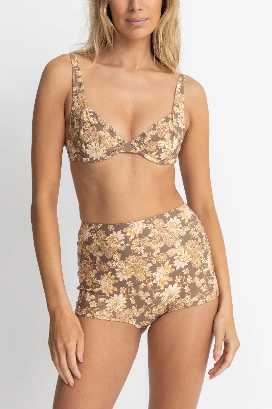 Arcadia Paisley Underwire Top Chocolate