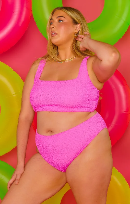 Hot Tub Top ~ Hot Pink Scrunch