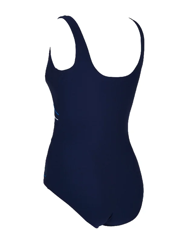 Macmasters Scoopback Swimsuit - Blue/White