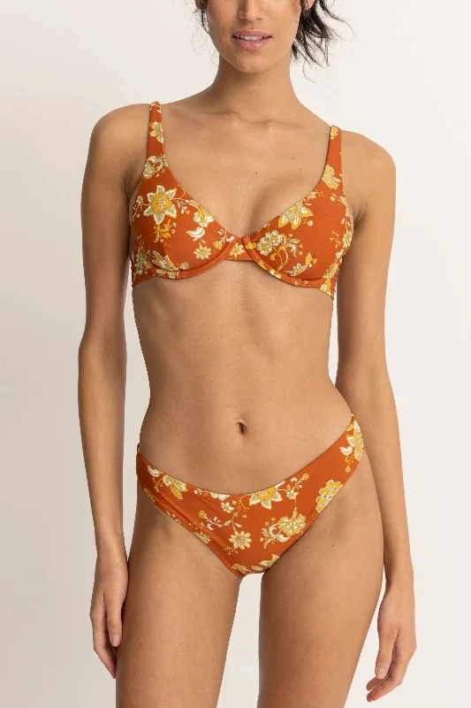 Nova Paisley Underwire Top Rust