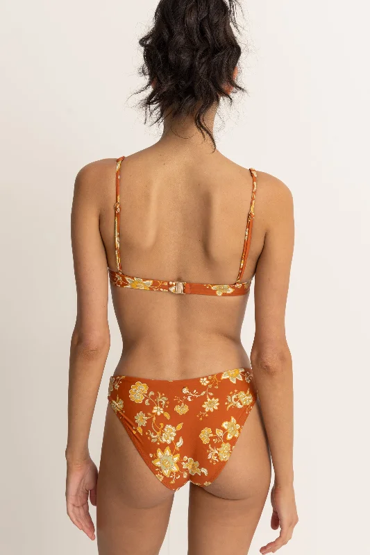 Nova Paisley Underwire Top Rust