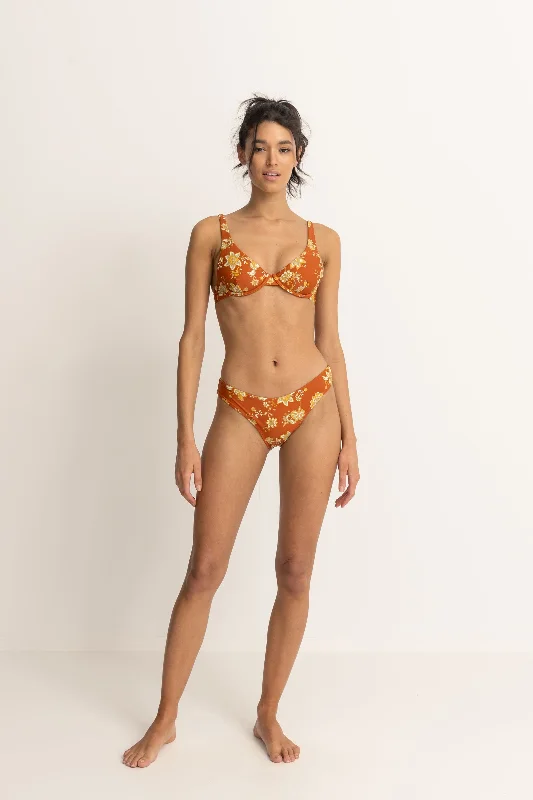 Nova Paisley Underwire Top Rust