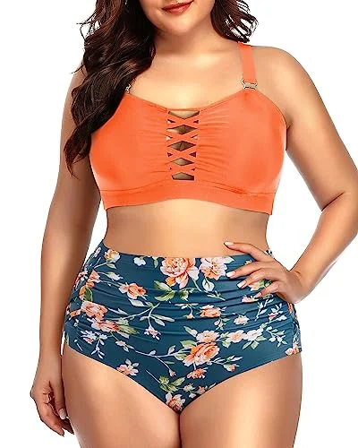 Plus Size High Waisted Bikini Sets