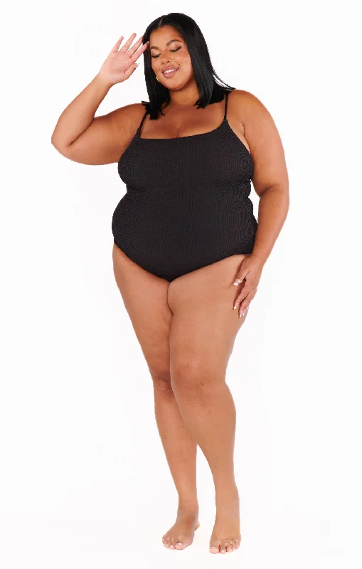 Positano One Piece ~ Black Scrunch