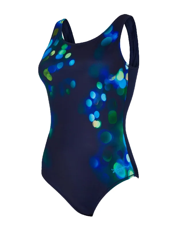 Purity Scoopback Swimsuit - Blue/Green