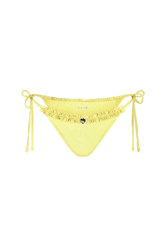 Ruffle Charm Bikini Bottom in Butter