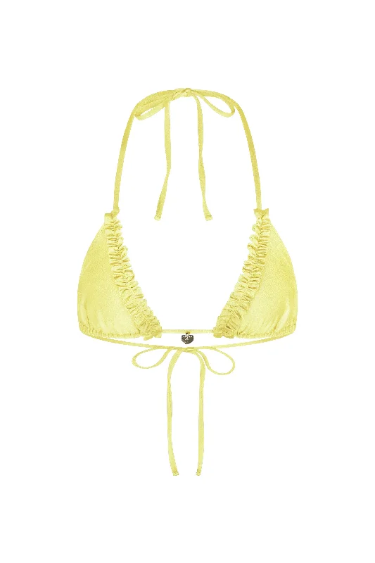 Ruffle Charm Bikini Top in Butter