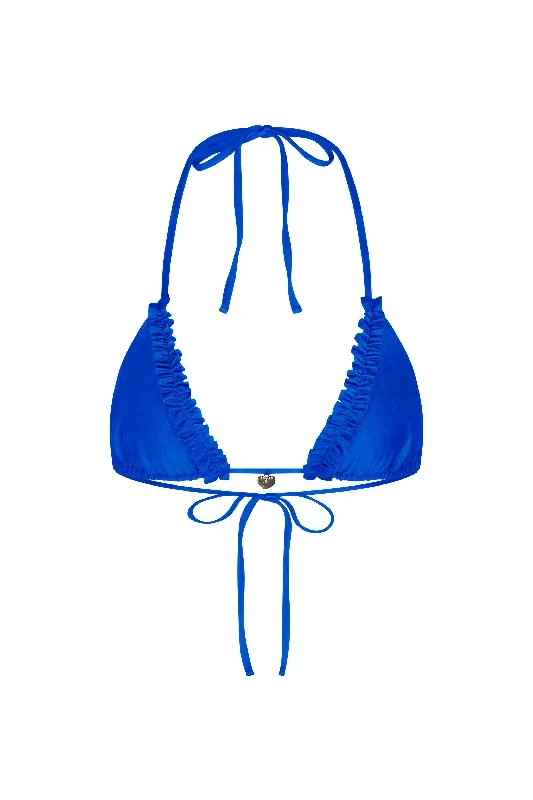 Ruffle Charm Bikini Top in Ultramarine