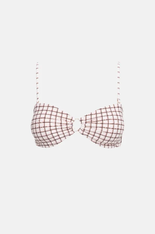 Rumi Check Ring Bandeau Top Natural