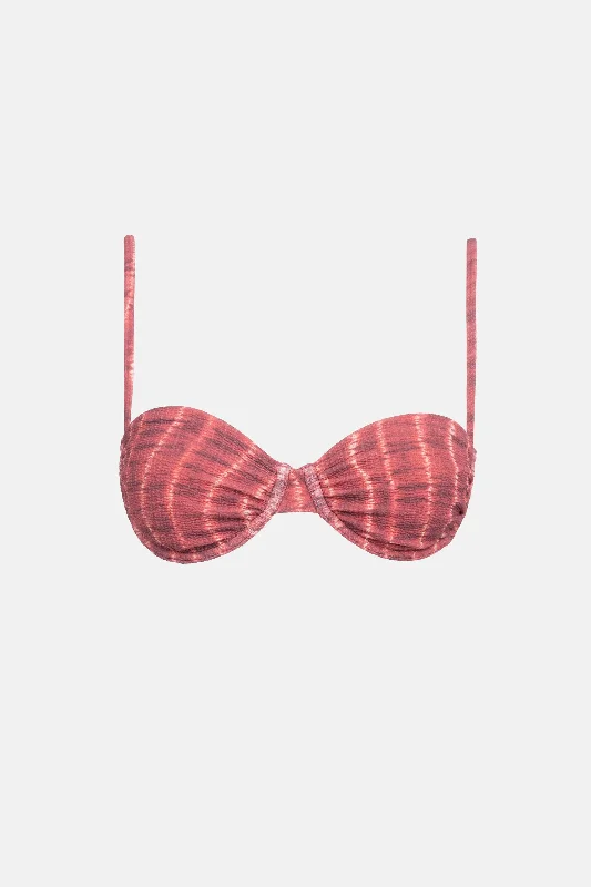 Sahara Tie Dye Underwire Top Red