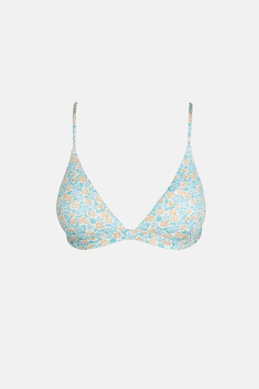 Sunburst Floral Bralette Top Blue