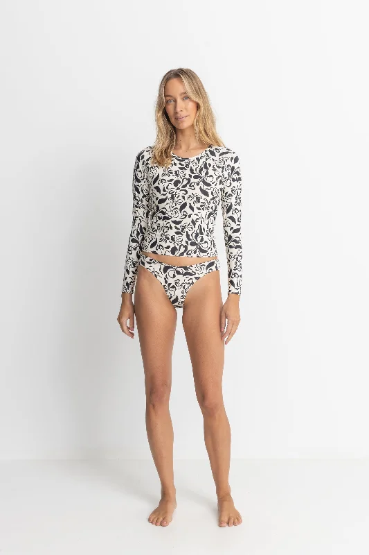 Sundance Floral Long Sleeve Surf Top Natural