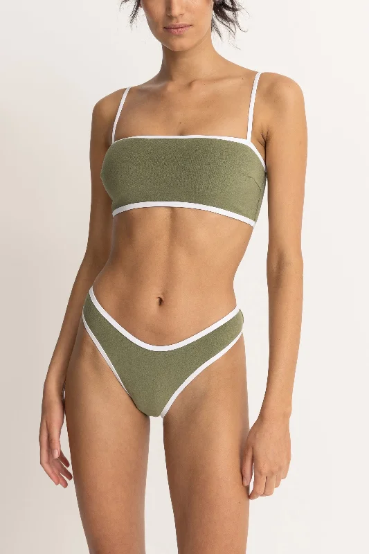 Terry Bandeau Top Khaki