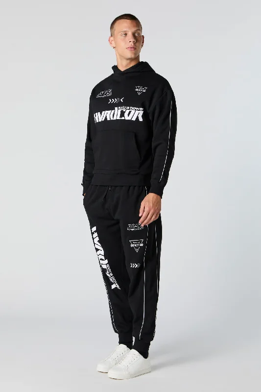 Racing Embroidered Graphic Fleece Jogger