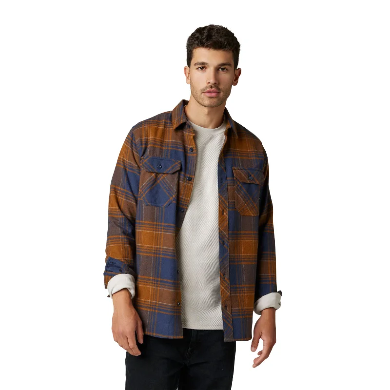 Fox Racing  Mens Deep Cobalt Traildust 2.0 Flannel Long Sleeve Button Down Shirt