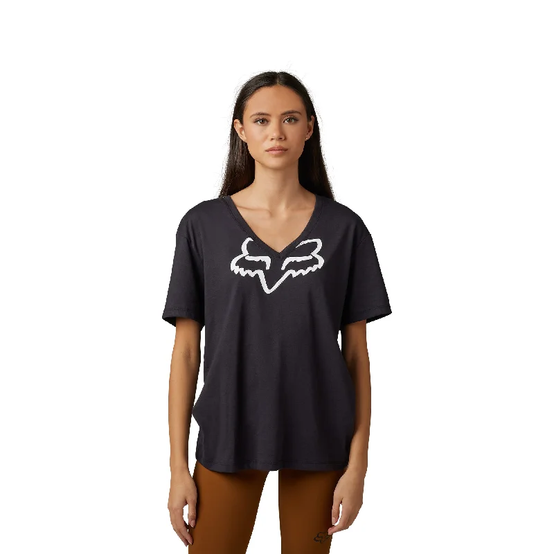 Fox Racing  Womens Boundary Short Sleeve Top Tee T-Shirt Oversized Cotton Black