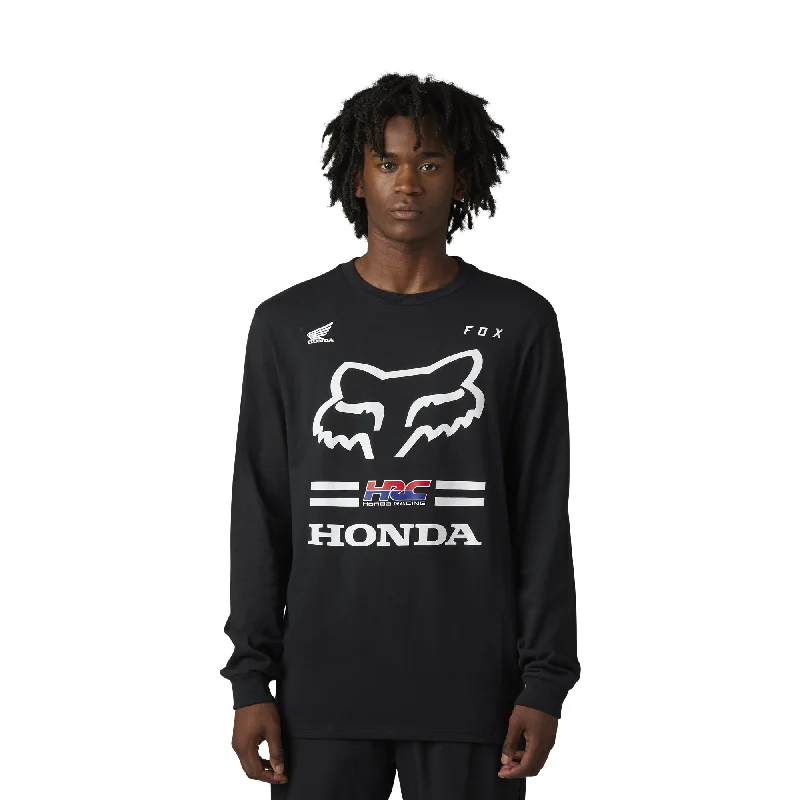 Fox Racing  Mens X Honda Long Sleeve Tee T-Shirt Soft Feel Comfortable Cotton Black