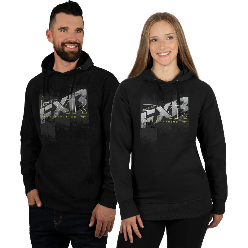 FXR  Broadcast Pullover Hoodie Black HiVis Hoody Long Sleeve Phone Pocket